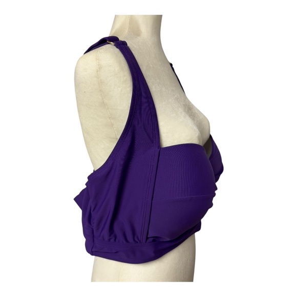 NWT SZ 3X (24W-26W) Terra & Sky Molded Cups Underwire Swim Suit Bikini Top - Picture 3 of 5